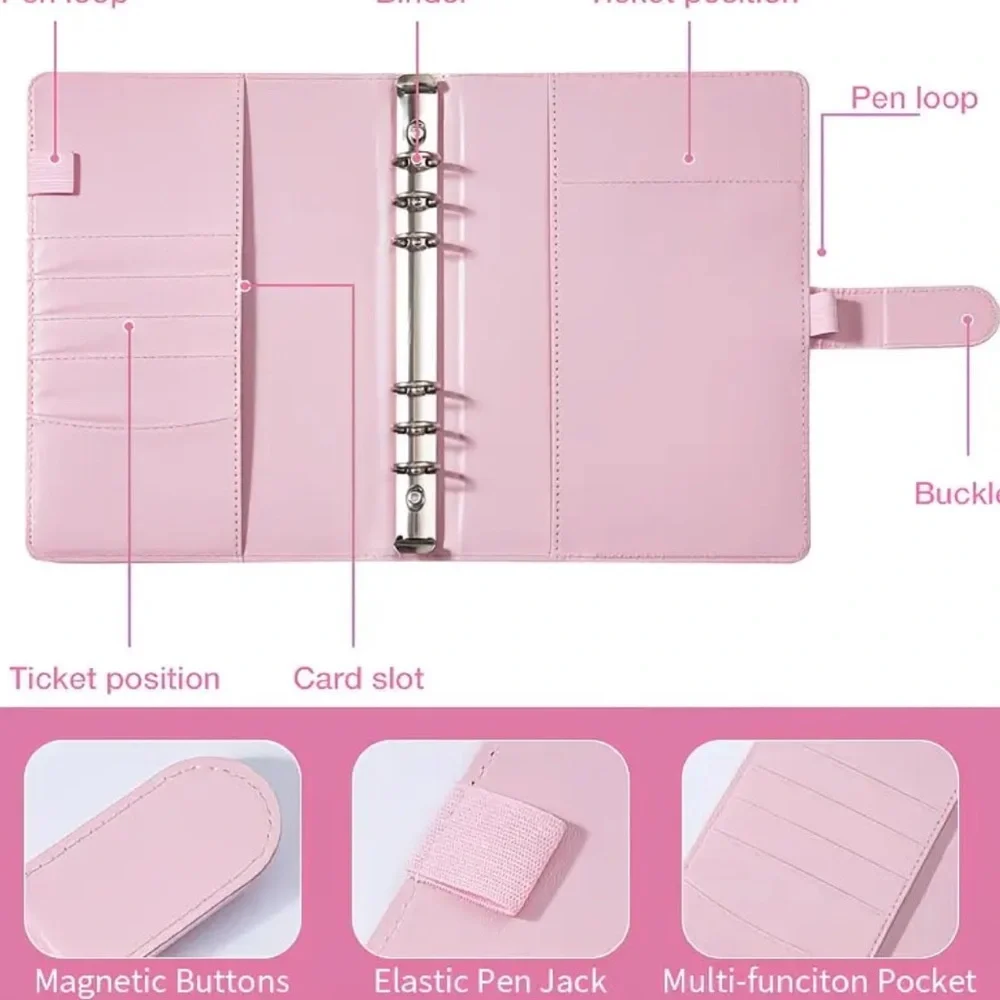 Pink 100 Envelope Savings Challenge Binder
